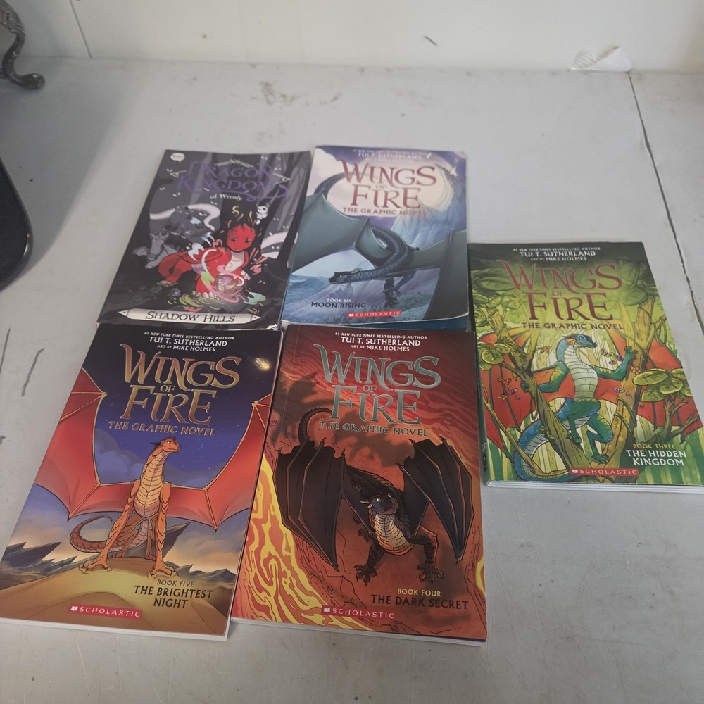 Wings of Fire Graphic Novel Books 3-6 Full Color Paperback Lot 5 Dragon Kingdom
